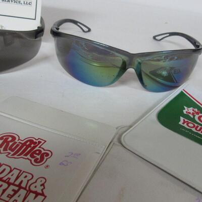 2 Pair Sunglasses, Advertising Pocket Protectors, Read Description