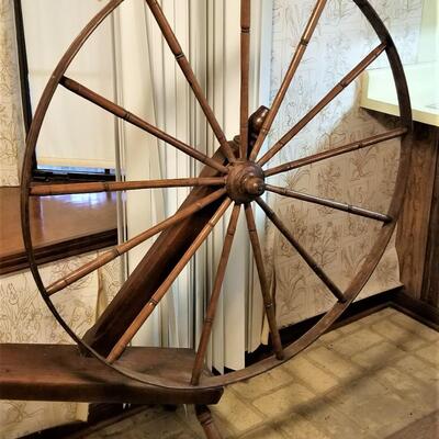 Lot #293  Antique Spinning Wheel - 13 spokes