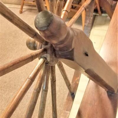 Lot #293  Antique Spinning Wheel - 13 spokes