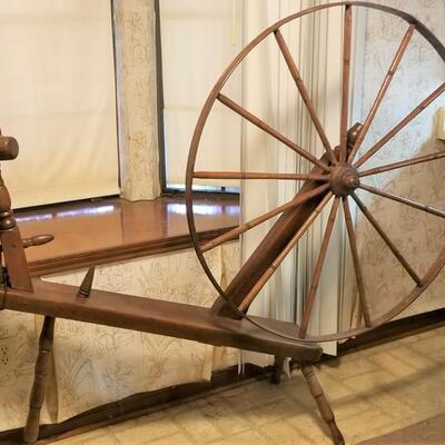 Lot #293  Antique Spinning Wheel - 13 spokes