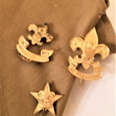 Lot #296  Vintage Boy Scout Badge Sash with Pins