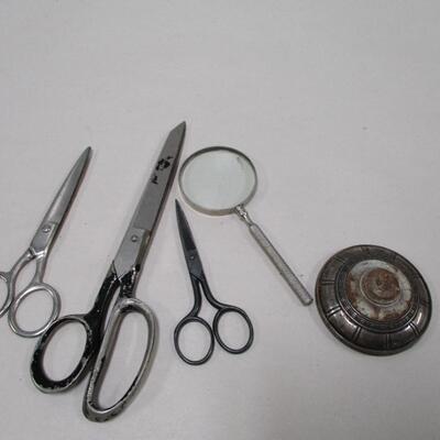 Scissors Magnifying Glass - Sterling Silver Piece