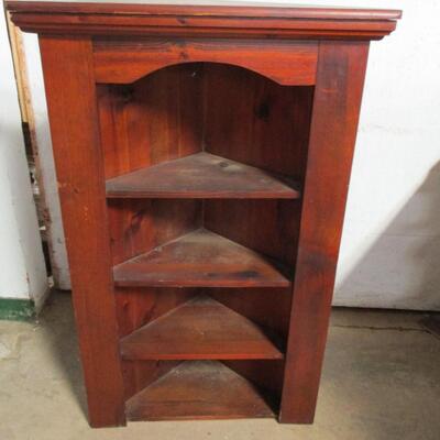 Vintage Wooden Corner Shelf