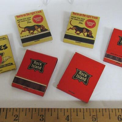 Vintage Matchbooks, Full, Missouri Pacific Lines and Rock Island Lines