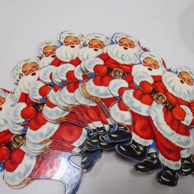 Holiday Decorations - Santa Christmas Tree Tags