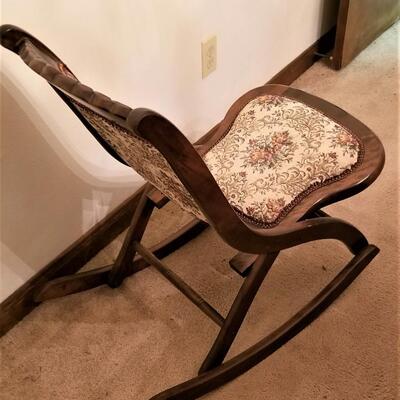 Lot #299  Upholstered, Fold Up Rocker