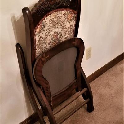 Lot #299  Upholstered, Fold Up Rocker
