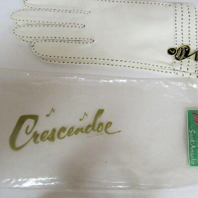 Vintage Unused Pair Ladies Gloves, Crescendo, With Tag and Bag