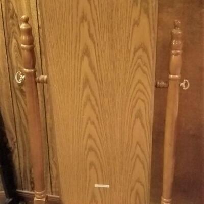 Lot #304  Contemporary Cheval Mirror/Jewelry Armoire Combo