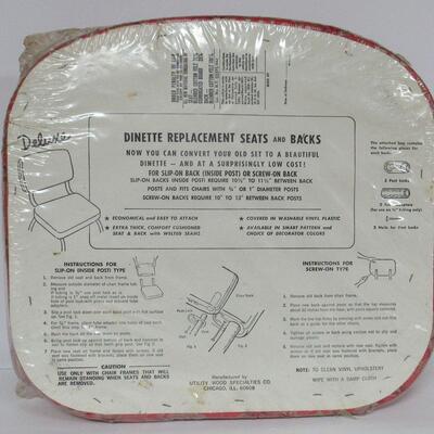 Vintage Deluxe Chair Seat and Back Replacement with Hardware, Unused