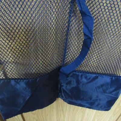Dark Blue Fabric Laundry Bag