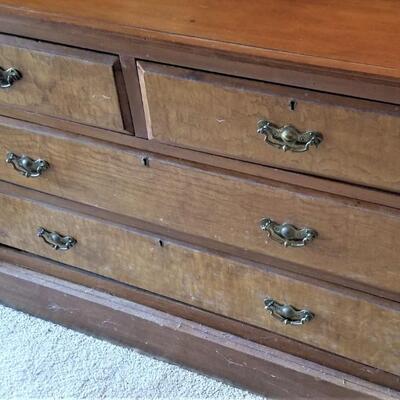 Lot #308  Vintage Child's Dresser with Beveled Mirror