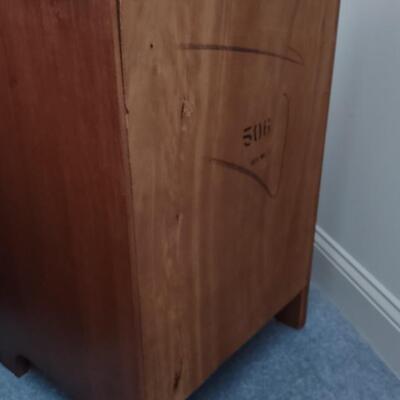 Lot 328: Full Size Bed Frame With Matching Night Stand