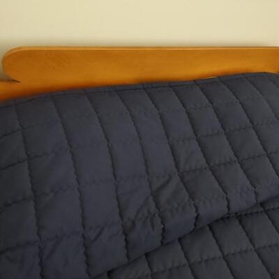 Lot 328: Full Size Bed Frame With Matching Night Stand