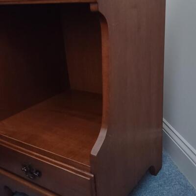 Lot 328: Full Size Bed Frame With Matching Night Stand