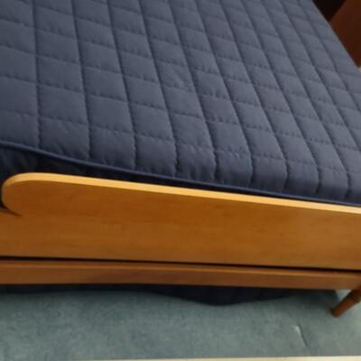 Lot 328: Full Size Bed Frame With Matching Night Stand