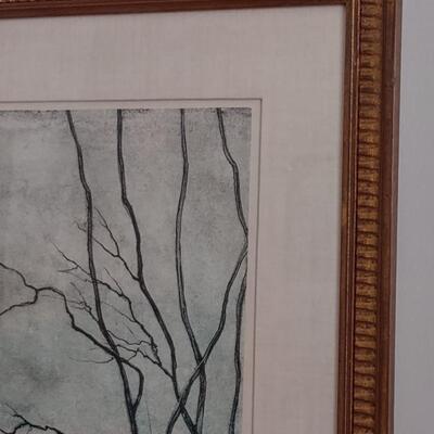 Lot 329: Vintage Winter Scene Wall Art