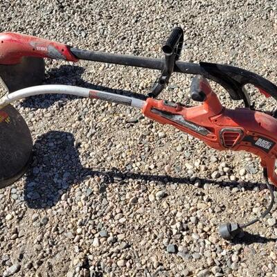 Lot 67: (2) Corded Weedeaters BLACK AND DECKER + TORO