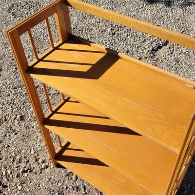 Lot 69: Vintage Mid Century Modern MADE IN ROMANIA Folding Display Shelf