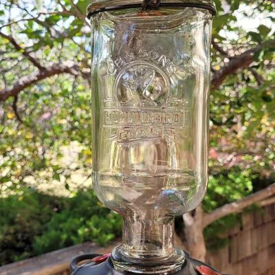 Lot 73: Vintage CB & Sons Glass Hummimgbird Feeder