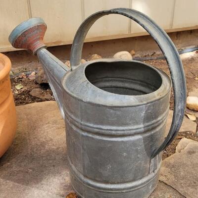 Lot 77: Vintage Water Can and Flower Planter