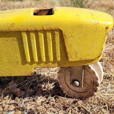 Lot 84: Vintage Yellow Farm Tractor Yard Sprinkler