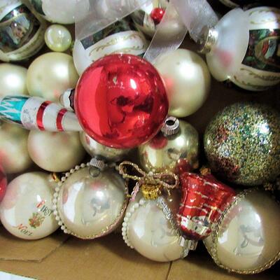 Lot of Misc Glass Christmas Ornaments