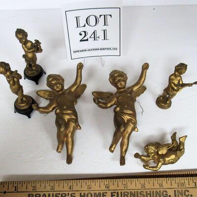 Lot of Older Plastic Angel Ornaments and Figures, 3 Italy, 3 Unmarked