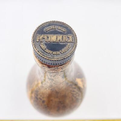 MCCORMICK 12â€ BROWN CRACKLE GLAZE BOTTLE