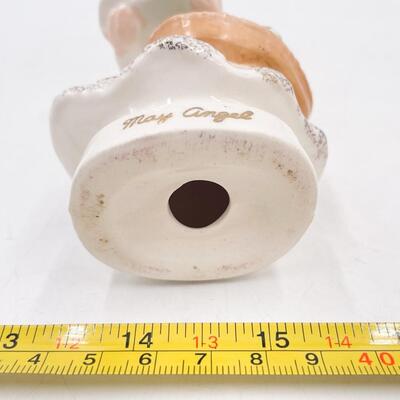 VINTAGE 4.5â€ â€œMAY ANGELâ€ CERAMIC FIGURINE