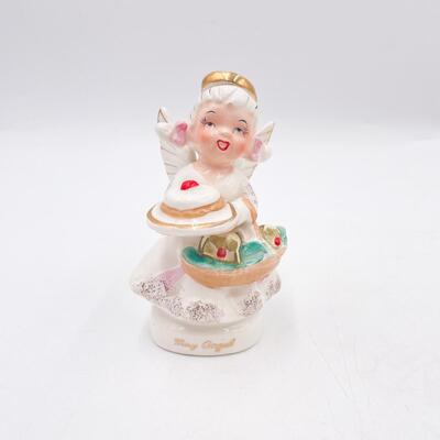 VINTAGE 4.5â€ â€œMAY ANGELâ€ CERAMIC FIGURINE