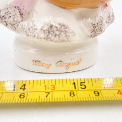 VINTAGE 4.5â€ â€œMAY ANGELâ€ CERAMIC FIGURINE