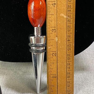 Wine Country Wood Top Wine Bottle Stopper Boxed