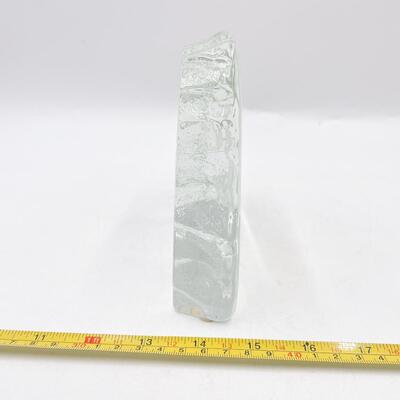 GEESE/SWAN 7â€ CRYSTAL GLASS BLOCK SCULPTURE
