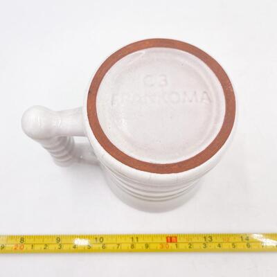 FRANKOMA POTTERY 4â€ WHITE C3 MUG