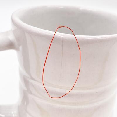FRANKOMA POTTERY 4â€ WHITE C3 MUG