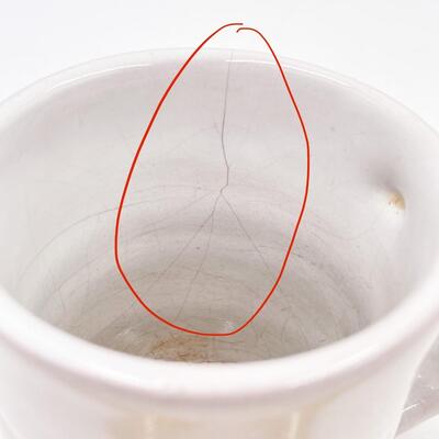 FRANKOMA POTTERY 4â€ WHITE C3 MUG