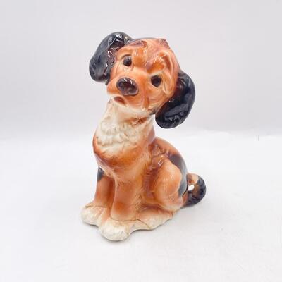 VINTAGE 8â€ CERAMIC DOG SCULPTURE