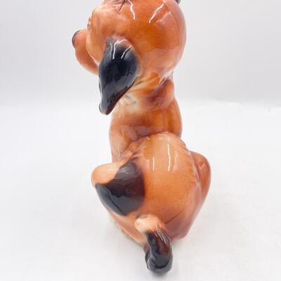 VINTAGE 8â€ CERAMIC DOG SCULPTURE