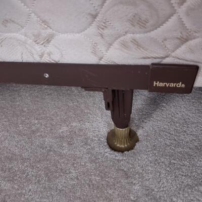 Lot 358: Queen Size Bed Frame W/ Headboard & Comforter Set