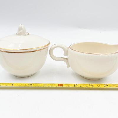 TAYLOR SMITH TAYLOR VERSATILE CHINA PINK ROSE SUGAR AND CREAMER SET