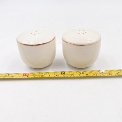 TAYLOR SMITH TAYLOR VERSATILE CHINA PINK ROSE SALT & PEPPER SHAKERS