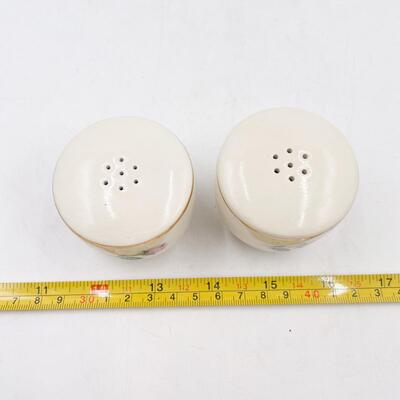 TAYLOR SMITH TAYLOR VERSATILE CHINA PINK ROSE SALT & PEPPER SHAKERS
