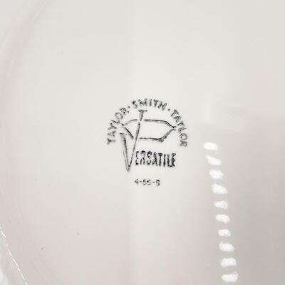 TAYLOR SMITH TAYLOR VERSATILE CHINA PINK ROSE 10â€ DINNER PLATES (3)