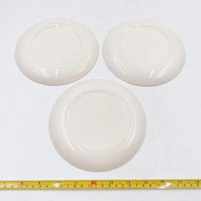 TAYLOR SMITH TAYLOR VERSATILE CHINA PINK ROSE 6.5â€ DESSERT PLATES (3)