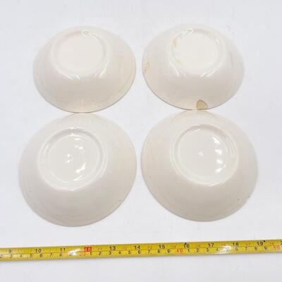 TAYLOR SMITH TAYLOR VERSATILE CHINA PINK ROSE 5â€ BOWLS (4)