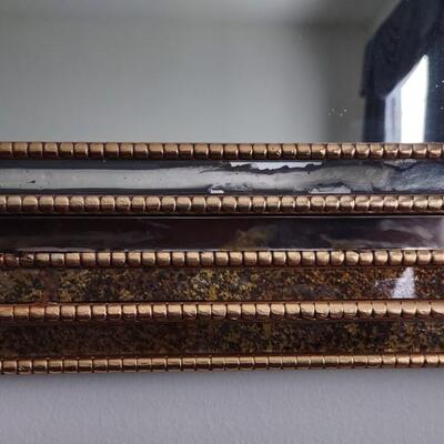 Lot 360: Vintage Gold Framed Beveled Mirror