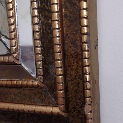 Lot 360: Vintage Gold Framed Beveled Mirror
