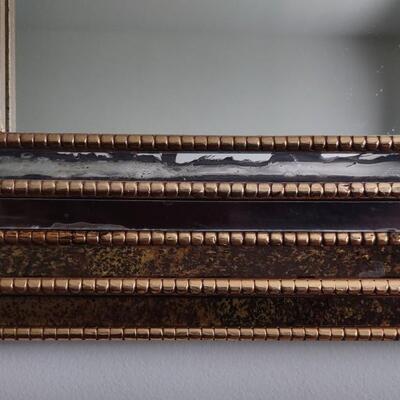 Lot 360: Vintage Gold Framed Beveled Mirror