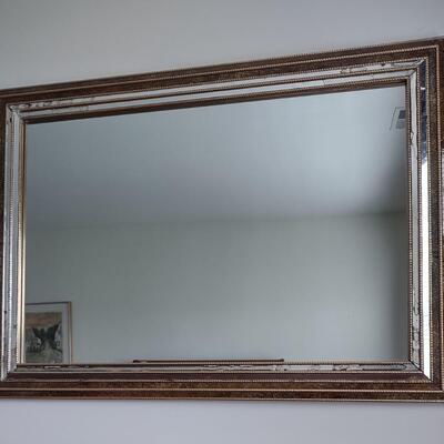 Lot 360: Vintage Gold Framed Beveled Mirror